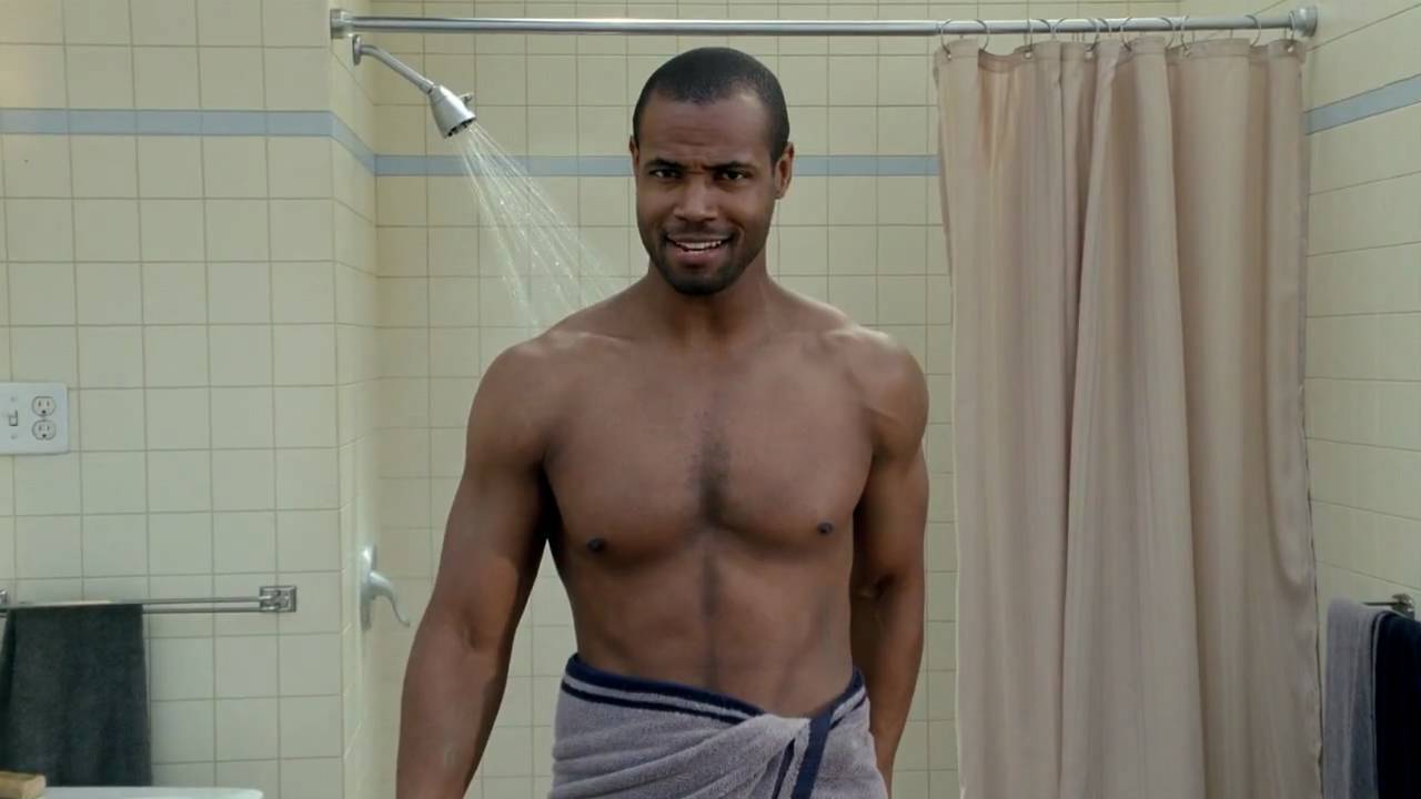 Old Spice campaign still from “The Man Your Man Could Smell Like,” illustrating brand-anchored storytelling that drives viral growth through humor and identi